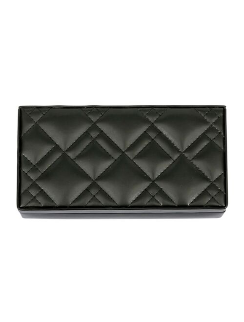 Mele & Co Mele Co. Opal Fashion Jewelry Box With Quilted Lid in Faux Leather