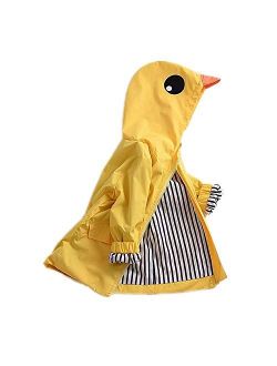 Toddler Kids Boy Girl Animal Raincoat Cute Cartoon Jacket Hooded Outwear Baby Fall Winter School Oufits