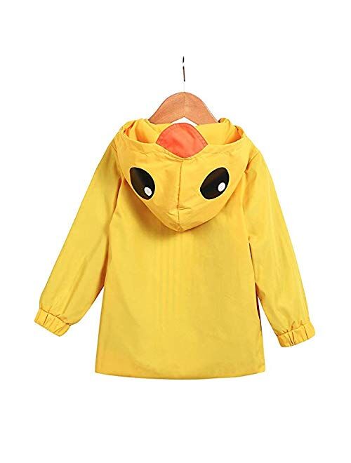 Toddler Kids Boy Girl Animal Raincoat Cute Cartoon Jacket Hooded Outwear Baby Fall Winter School Oufits