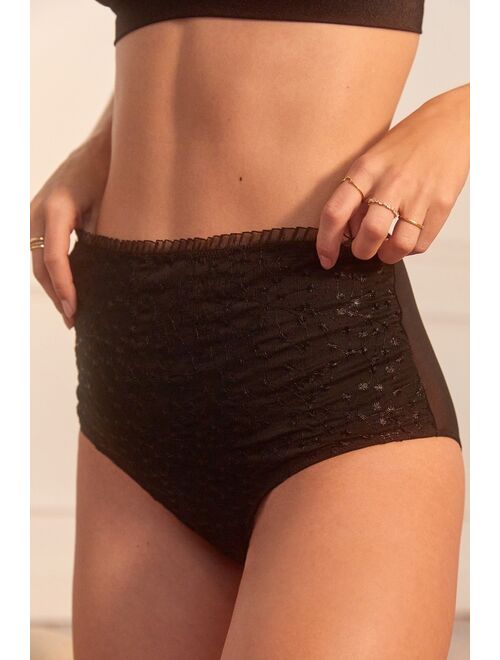 Anthropologie Midnight Lace High-Waisted Briefs