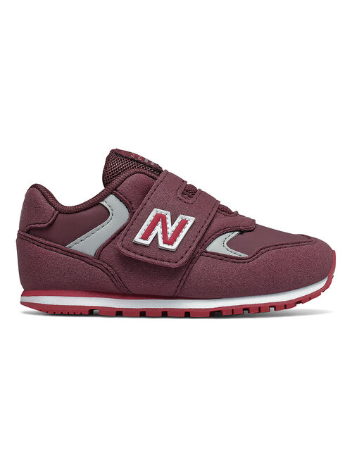 New Balance Burgundy & Neo Crimson Logo Sneaker - Kids