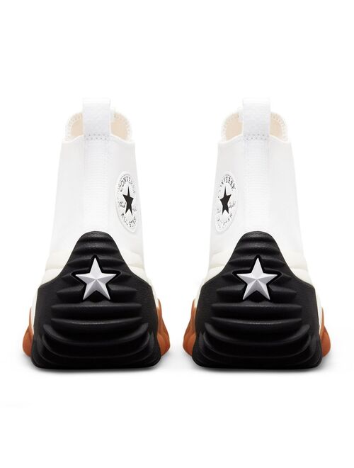 Converse Run Star Motion Hi canvas platform sneakers in white