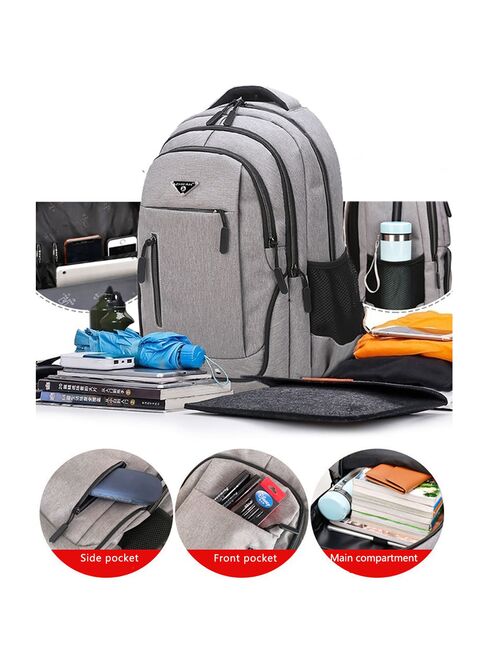 Large Capacity Backpack Men Laptop Backpacks 15.6 Oxford Black Solid High School Bags Teen College Boy Gril Student Backpack