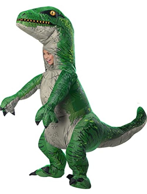 Rubies Child's The Original Inflatable Dinosaur Costume, Velociraptor with Sound, Small