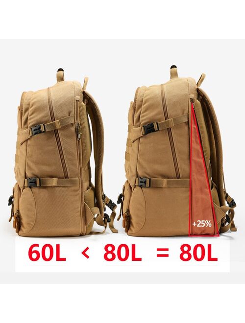 85L Large Capacity Rucksack Man Travel Bag Mountaineering Backpack Male Luggage Canvas Bucket Shoulder Bags Men Backpacks X99C
