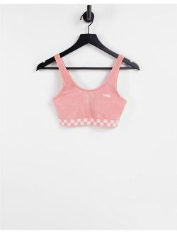 Checked Out bralette in light pink