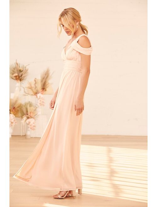 Lulus Amazing Kind of Love Light Blush Maxi Dress