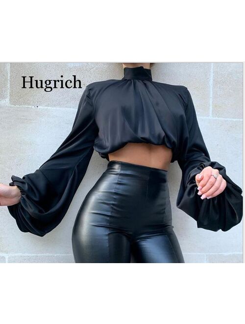Women Pu Leather Kylie Skirt Sexy Ruched High Waist Black Short Mini Bottom Stretch Holiday Party Wear Skirts