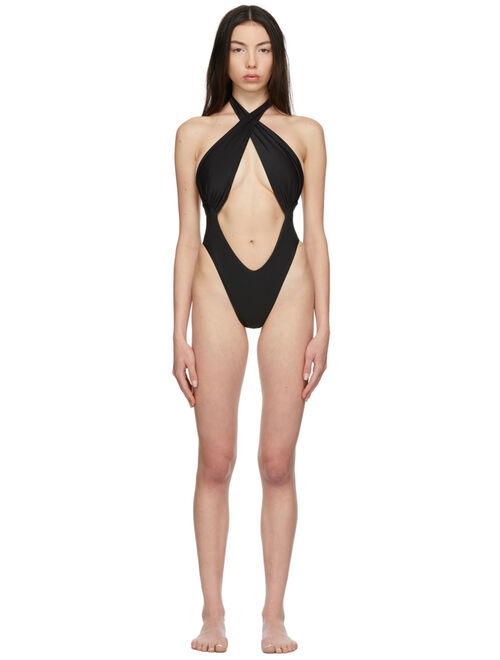 Miaou Black Demi One-Piece Swimsuit