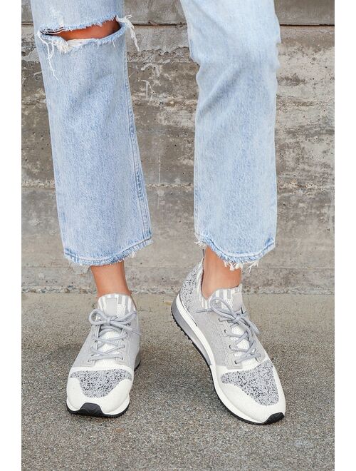 J/Slides Madeline Grey Multi Knit Color Block Sneakers