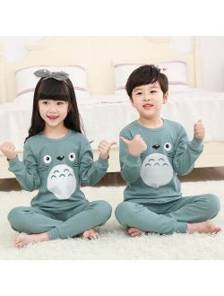 Children Pajamas Boys Totoro Cotton Clothes Pants Set Cartoon Sleepwear Kids Pajamas For Girls Toddler Baby Outfits Child Pyjama