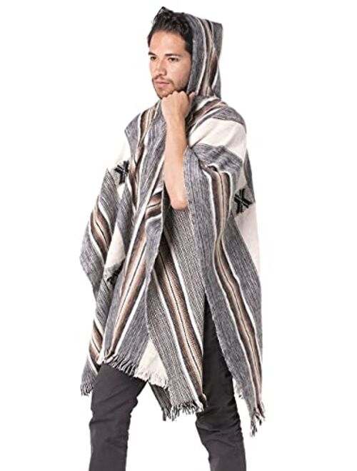 Gamboa Alpaca Poncho for Men Comfortable Home Clothes for Men House Coat Men Wool Alpaca Poncho Hooded
