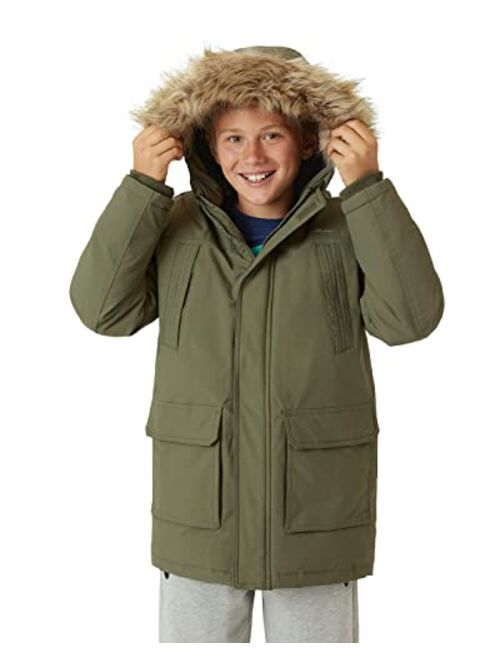 Eddie Bauer Boys Parka Coat - Down Winter Coat, Fur Hood