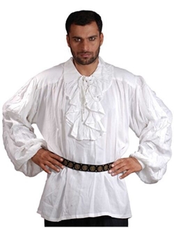 Medieval Pirate Renaissance Poet Cosplay Costume John Reckham Shirt C1014