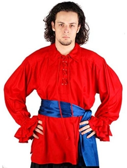 Medieval Pirate Renaissance Poet Cosplay Costume John Cook Shirt C1007