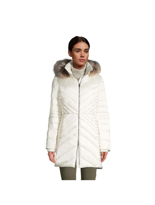 Petite Lands' End Faux-Fur Hood Insulated Plush-Lined Winter Coat