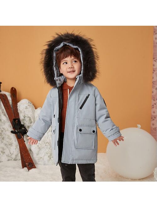 Children white duck down jacket winter new hooded thicker down coats kids high quality warm outfit girl and boys parker ws1852