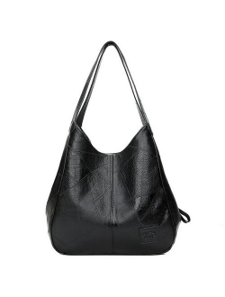 Women Lady Black Luxury Handbags Women PU Leather Shoulder Bag Female Casual Large Capacity Totes Ladies Hobo Messenger Bag