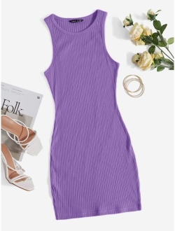 Rib-knit Bodycon Dress