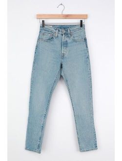 501 Skinny Light Wash Denim Jeans
