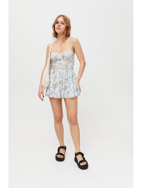 Urban Outfitters UO Mattie Floral Mesh Romper