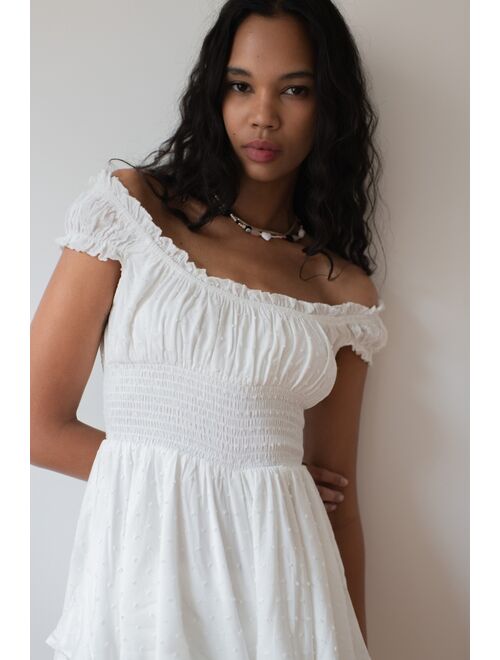 Urban Outfitters UO Rosie Smocked Tiered Ruffle Romper