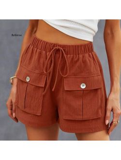 European and American Fashion Women's 2021 Casual Lace-Up Shorts Wide-Leg Pants Summer Hot Pants