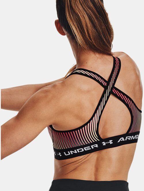 Under Armour Women's Armour® Mid Crossback Printed Sports Bra