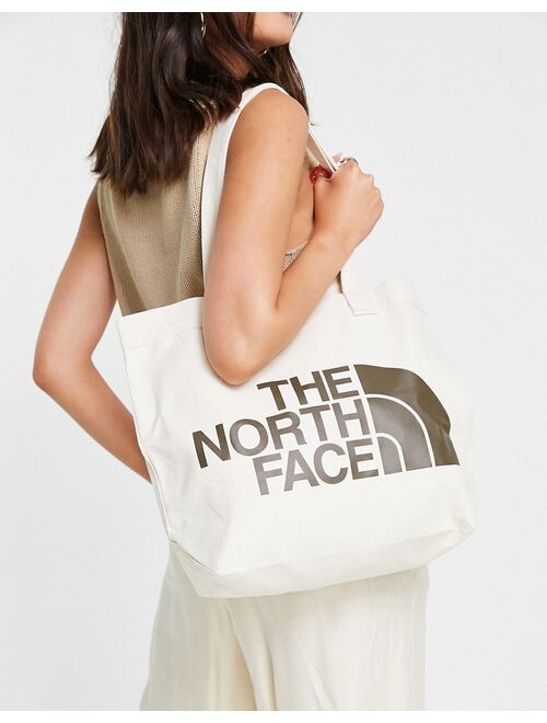 The North Face Cotton tote bag in beige