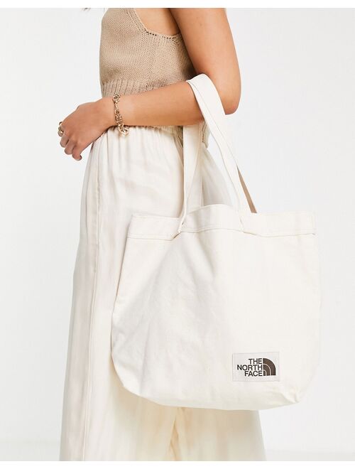 The North Face Cotton tote bag in beige