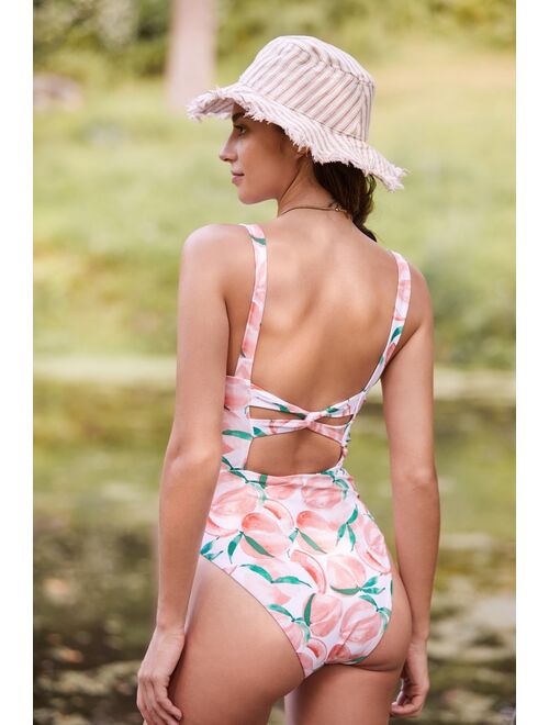 Anthropologie Peaches Twist-Back One-Piece Swimsuit