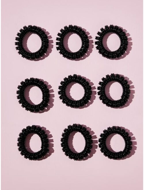 Buy Shein 9pcs Coil Wire Hair Tie online Topofstyle