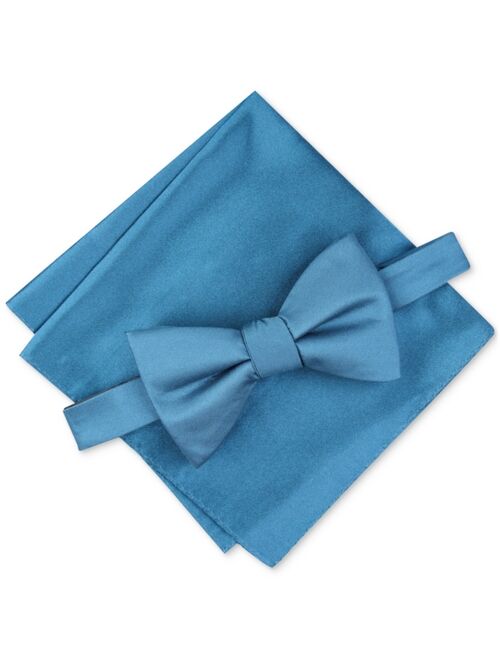 Alfani Men's Solid Texture Pocket Square and Bowtie, Created for Macy's