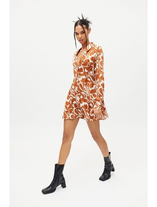 Urban Outfitters UO Renee Printed Button-Down Shirt Dress