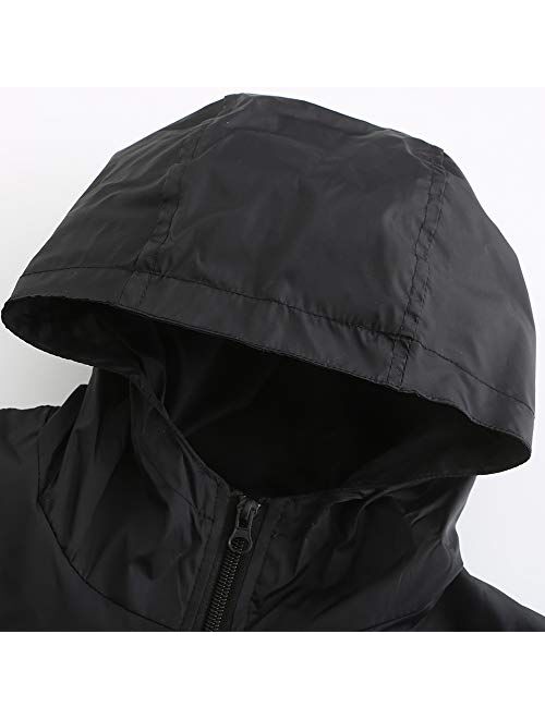 Boys Waterproof Rain Jacket, Lightweight Active Hooded Raincoat 6-14