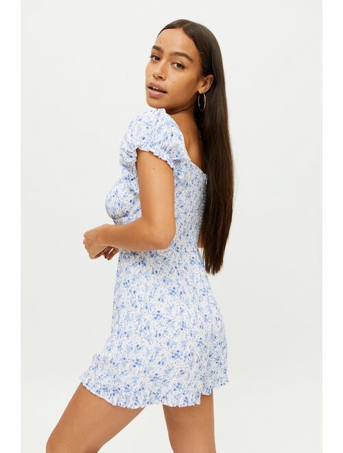 Urban Outfitters UO Polly Floral Bustier Romper