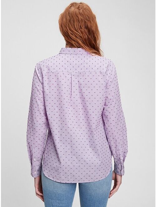 GAP Printed Button Up Perfect Shirt