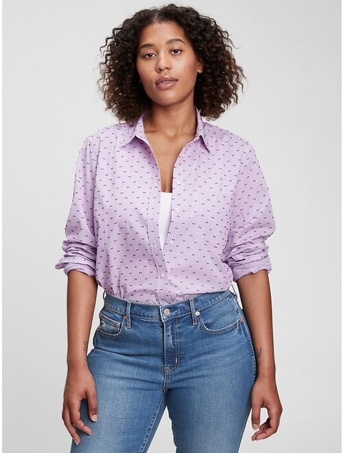 GAP Printed Button Up Perfect Shirt