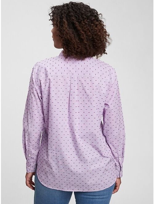 GAP Printed Button Up Perfect Shirt