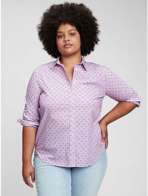 GAP Printed Button Up Perfect Shirt