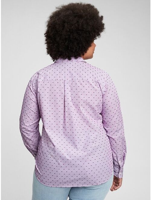 GAP Printed Button Up Perfect Shirt