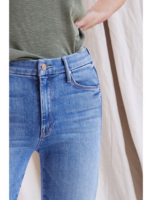 MOTHER High-Rise Frayed Skinny Ankle Jeans