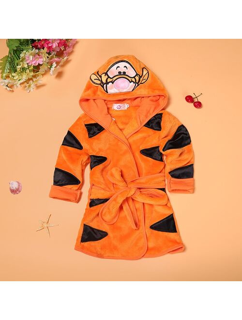Kids Boy Girl Robe 2021 Bathrobe Minnie Mickey Tiger Soft Flannel Robe Pajamas Baby Kids Warm Clothes 2-6Y