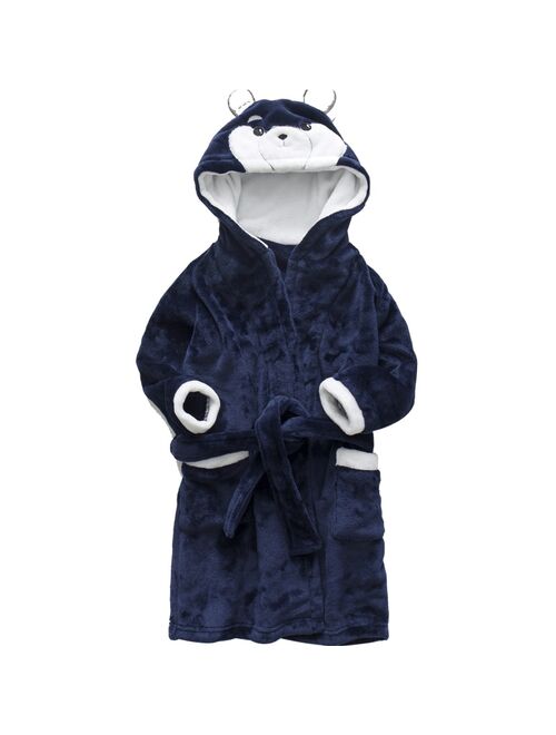 Kids Bathrobe Solid Color Cartoon Hoodies Girls Sleepwear Bath Towels Kids Soft Bathrobe Pajamas 4-13 Years Children's Clothing