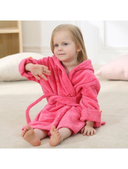Cartoon Dinosaur Children Bathrobes Baby Kids Pajamas Hooded Beach Towel Bathrobe Soft Bath Robe Toddler Boys Girls Robes Gown