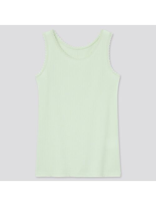 Uniqlo GIRLS AIRism COTTON BLEND POINTELLE TANK TOP