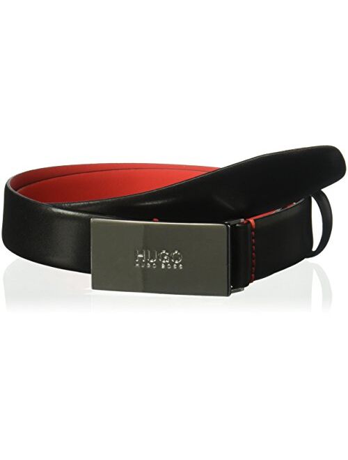 Hugo Boss Men's Baldwin Plaque Leather Belt