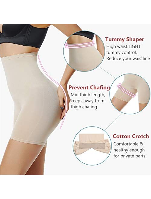 JOYSHAPER Shapewear Shorts for Women Thigh Slimmer Slip Shorts Under Dress Tummy Control Panties Body Shaper