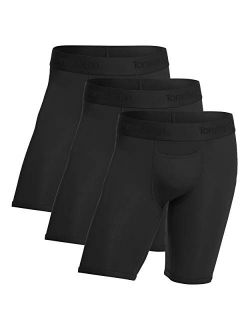 Tommy John Men's Second Skin Boxer Briefs - 3 Pack - No Ride-Up Comfortable Breathable Underwear for Men