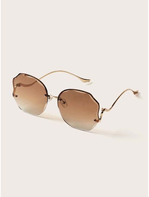 Shein Simple Rimless Sunglasses
